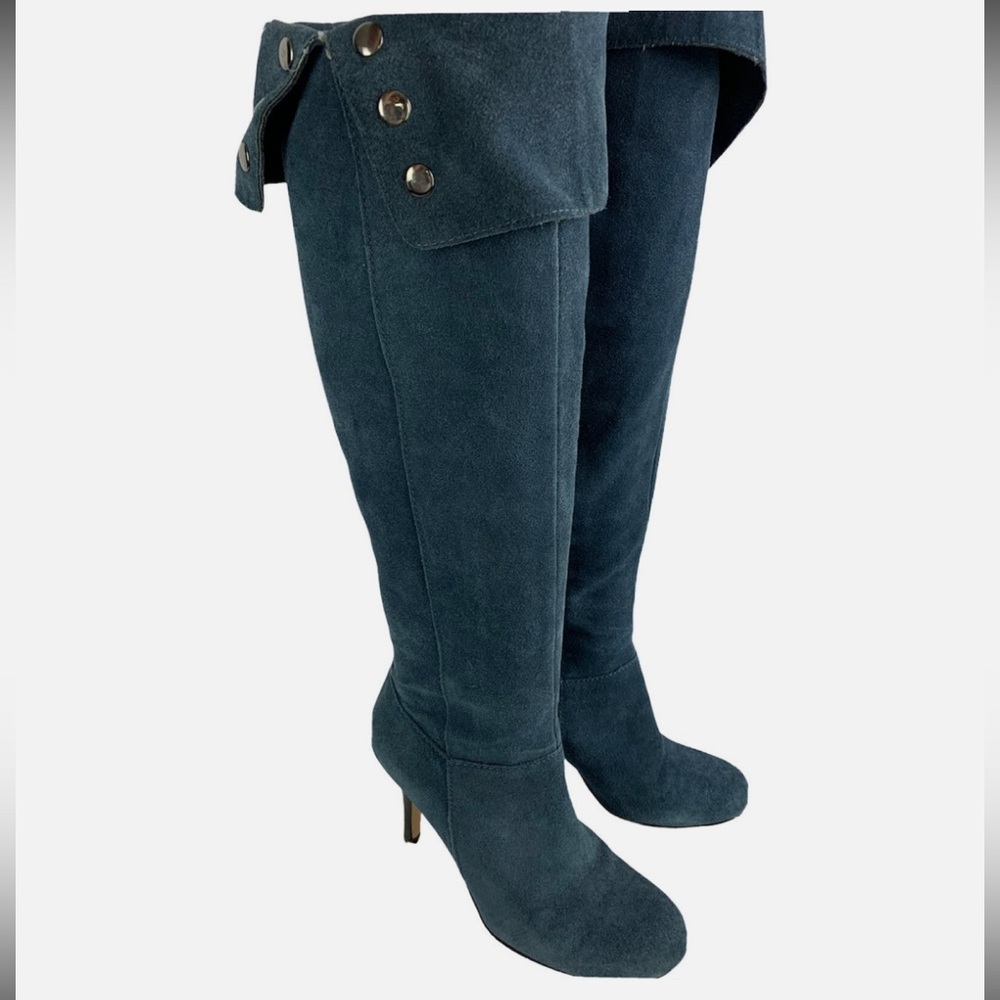 Nine West Over the Knee Blue Boots size 9.5 - Picture 1 of 6